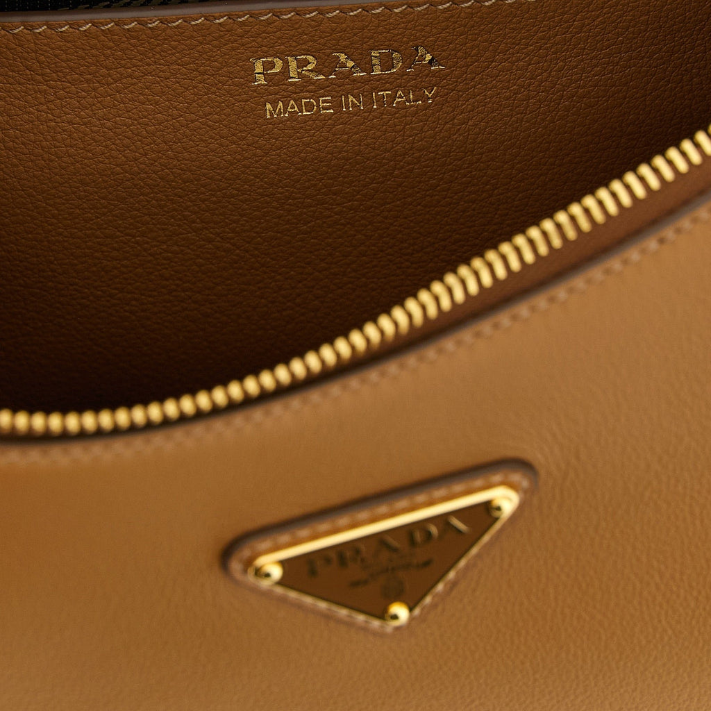 Brown Calfskin Shoulder Bag
