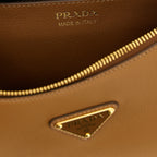 Brown Calfskin Shoulder Bag
