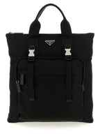 Black Recycled Polyamide Tote Bag