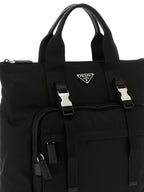 Black Recycled Polyamide Tote Bag