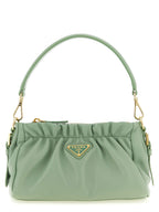 Bicolor Lamb Leather Shoulder Bag