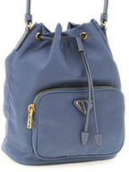 Blue Recycled Polyamide Handbag