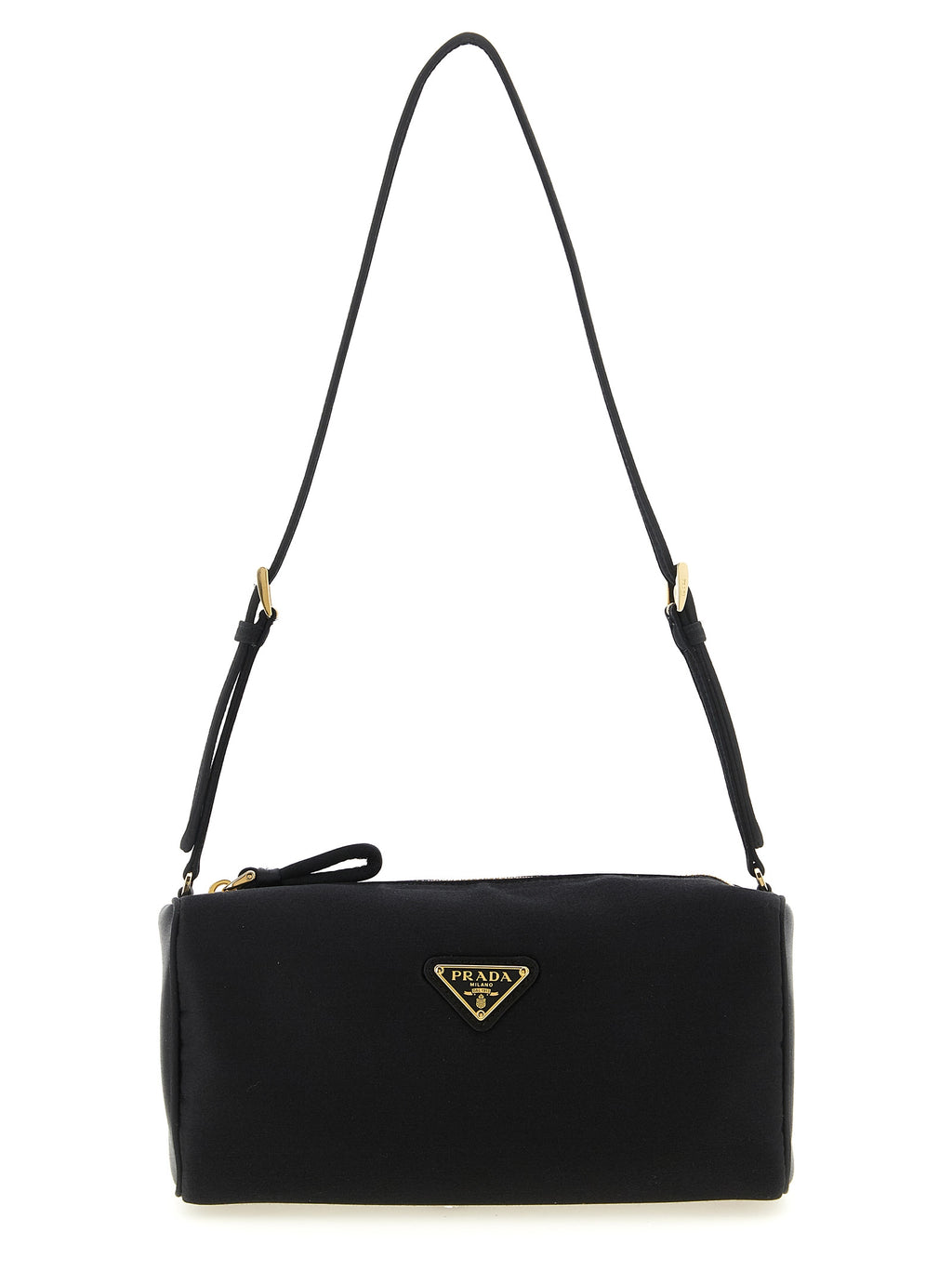 Black Viscose Shoulder Bag