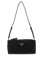 Black Viscose Shoulder Bag