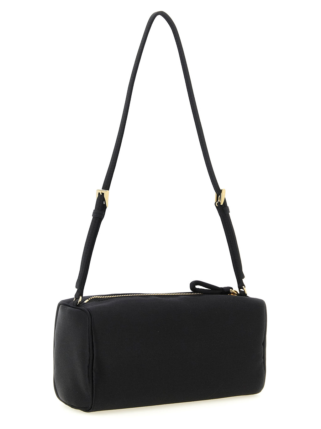 Black Viscose Shoulder Bag