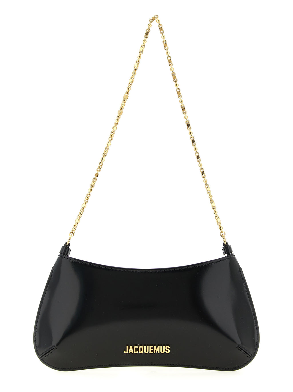 Black Calfskin Shoulder Bag