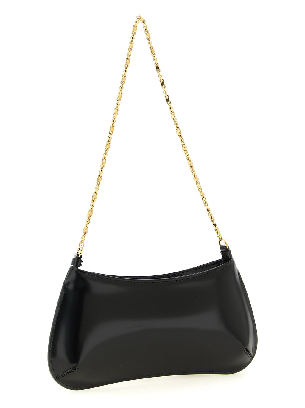 Black Calfskin Shoulder Bag