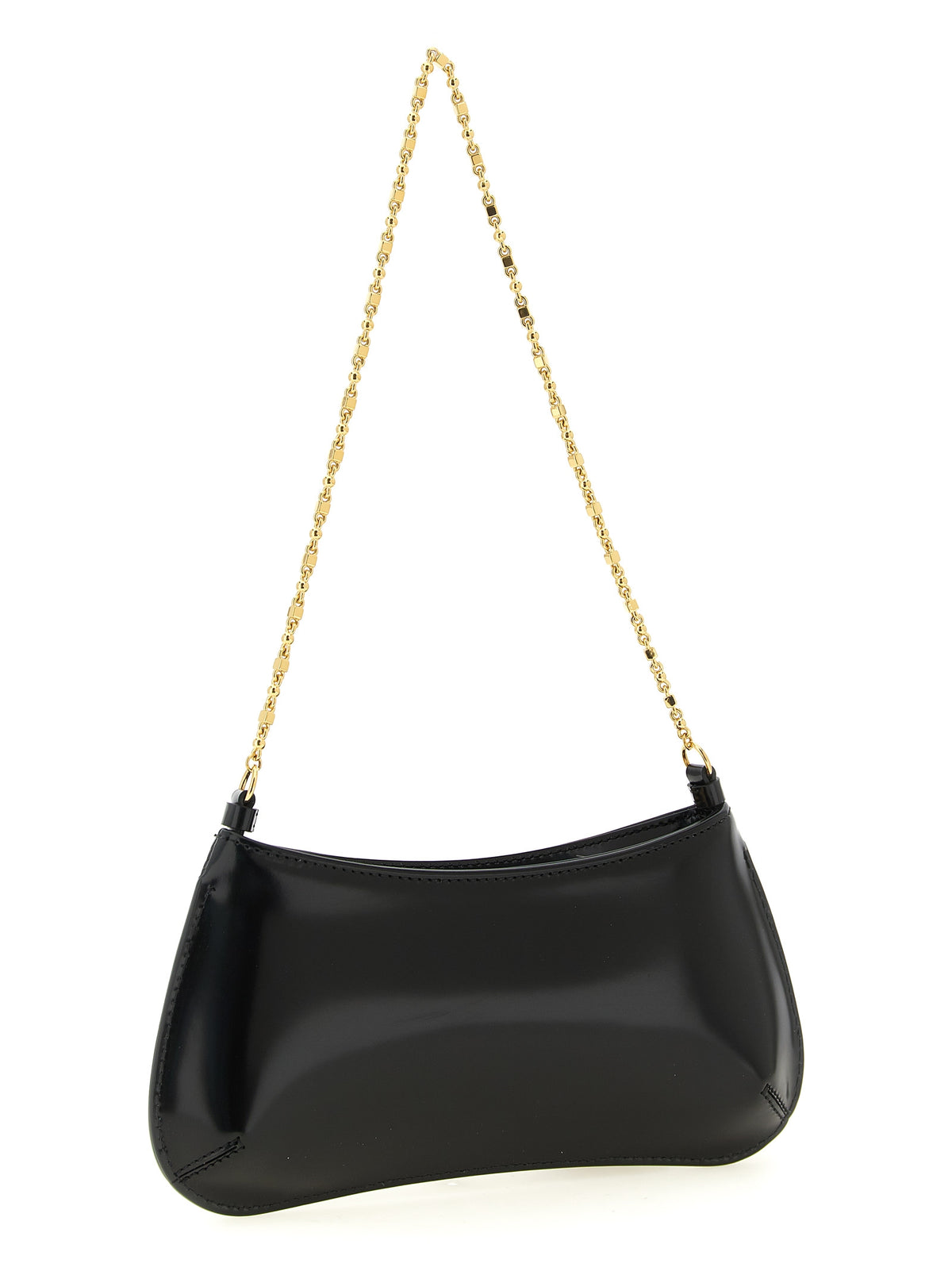 Black Calfskin Shoulder Bag