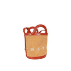 Orange Cotton Backet Bag