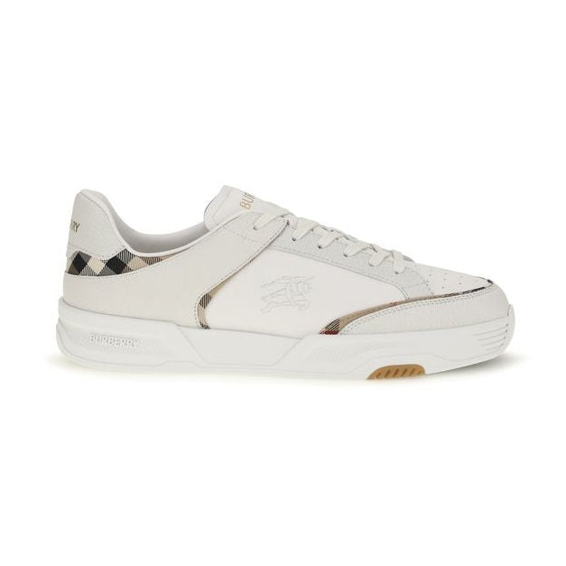 White Calf Leather Bos Taurus Low Top Sneakers