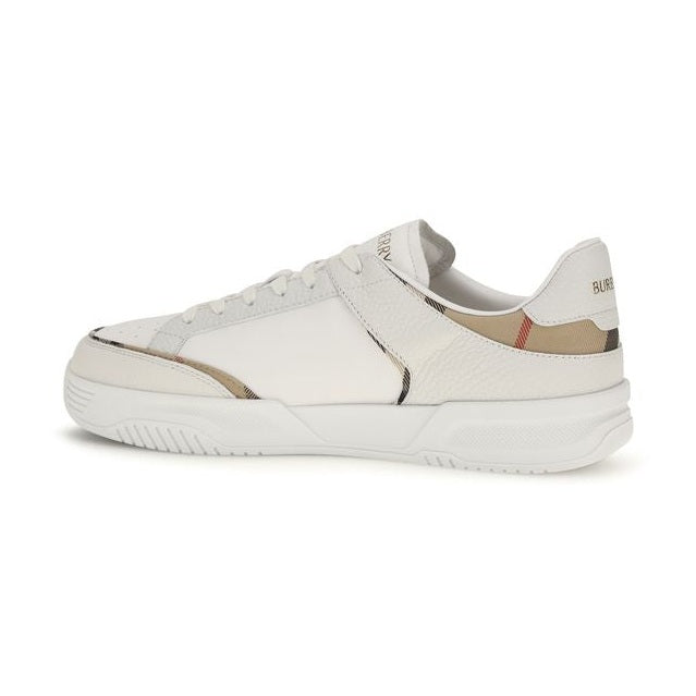 White Calf Leather Bos Taurus Low Top Sneakers