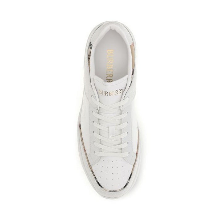 White Calf Leather Bos Taurus Low Top Sneakers