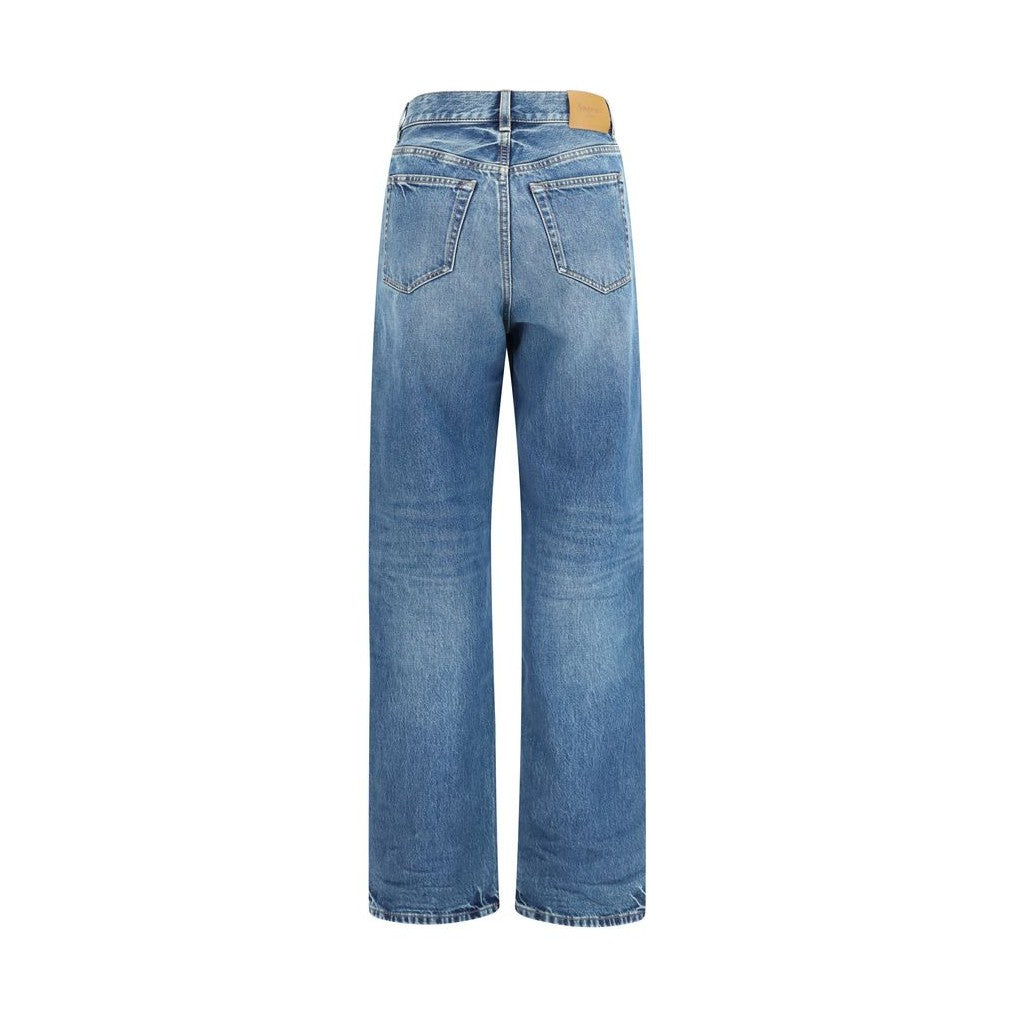 Blue Cotton Jeans Denim