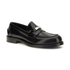 Black Calf Leather Bos Taurus Slip-On Loafers