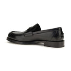 Black Calf Leather Bos Taurus Slip-On Loafers