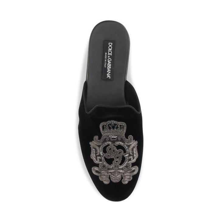 Black Velvet Flats
