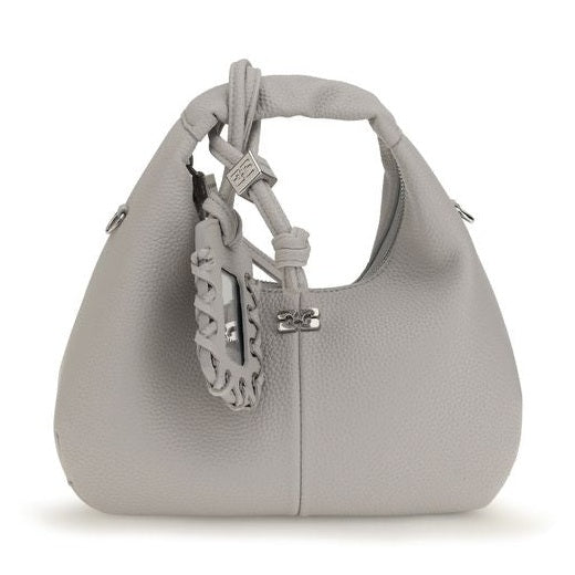 Gray Polyester Shoulder Bag