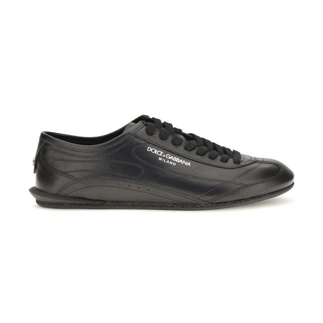Black Calf Leather Bos Taurus Low Top Sneakers