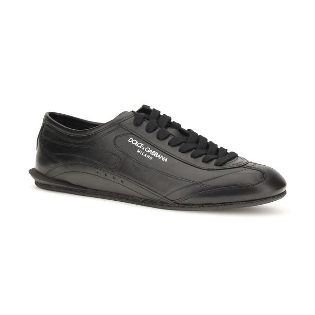 Black Calf Leather Bos Taurus Low Top Sneakers
