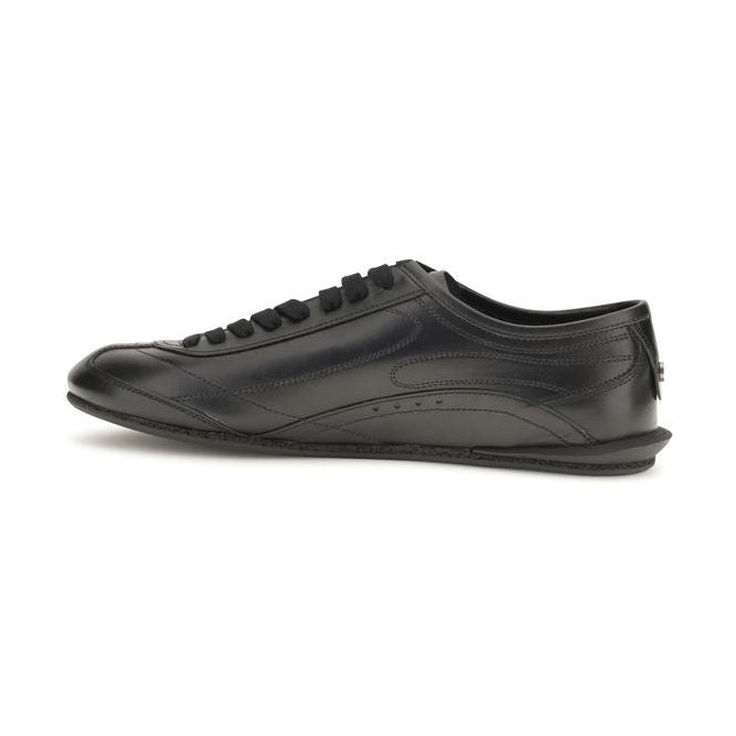 Black Calf Leather Bos Taurus Low Top Sneakers
