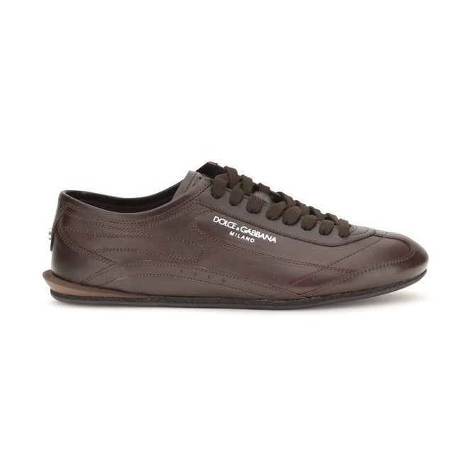 Brown Calf Leather Bos Taurus Low Top Sneakers
