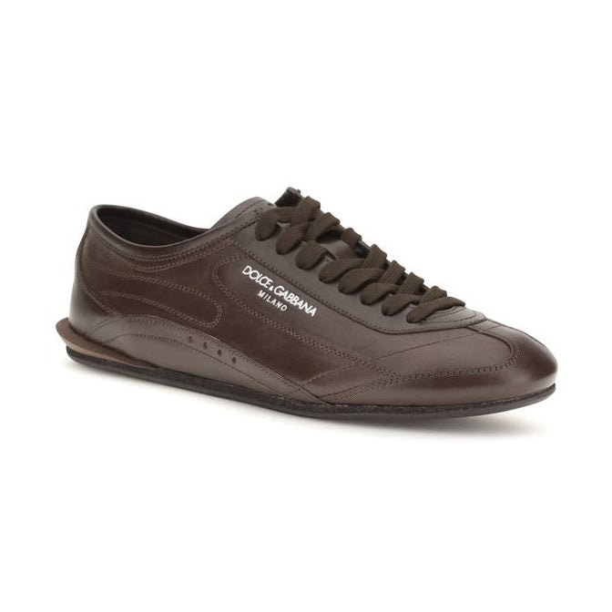 Brown Calf Leather Bos Taurus Low Top Sneakers
