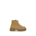 Beige Recycled Leather Flat Boots