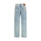 Blue Cotton Relaxed Fit Jeans