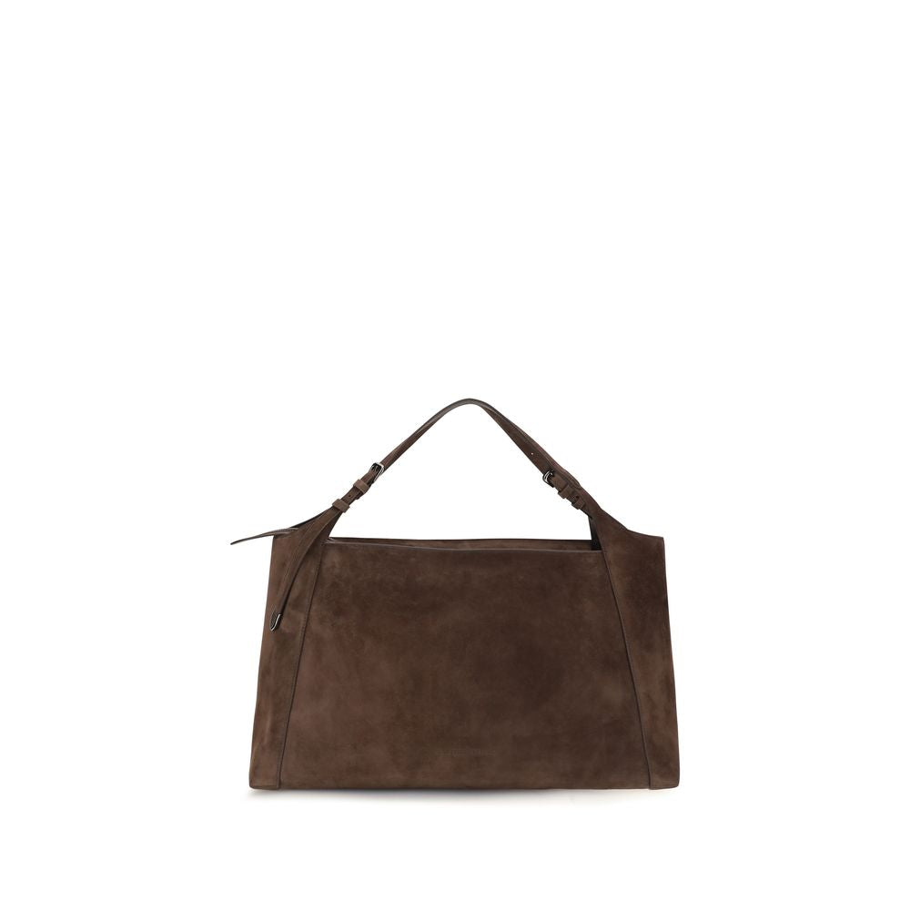 Brown Suede Leather Shoulder Bag