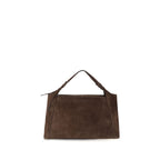 Brown Suede Leather Shoulder Bag