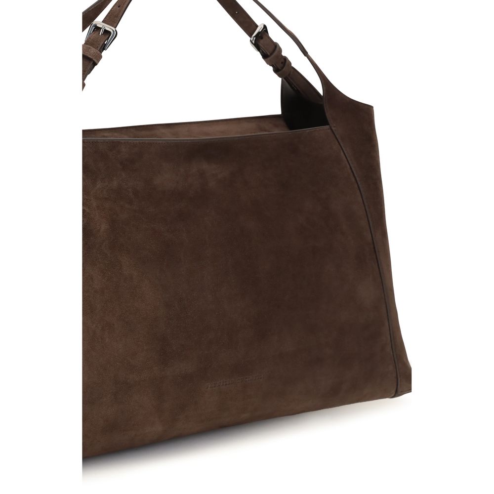Brown Suede Leather Shoulder Bag