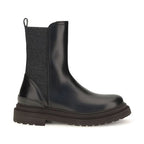 Black Calf Leather Bos Taurus Chelsea Boots