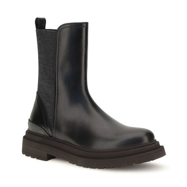Black Calf Leather Bos Taurus Chelsea Boots