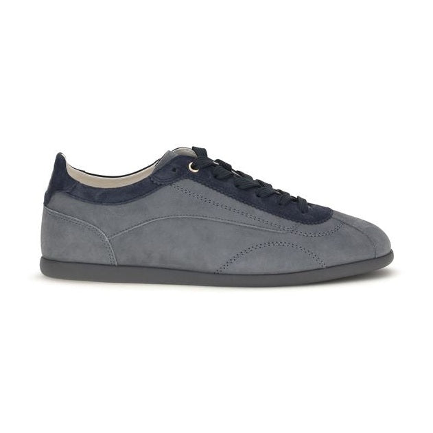 Gray Calf Leather Bos Taurus Low Top Sneakers