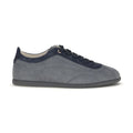 Gray Calf Leather Bos Taurus Low Top Sneakers