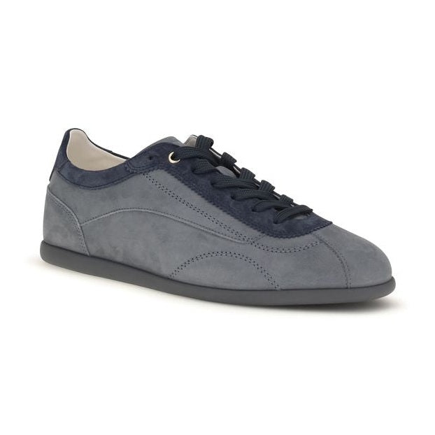 Gray Calf Leather Bos Taurus Low Top Sneakers