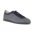 Gray Calf Leather Bos Taurus Low Top Sneakers
