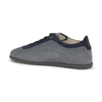 Gray Calf Leather Bos Taurus Low Top Sneakers