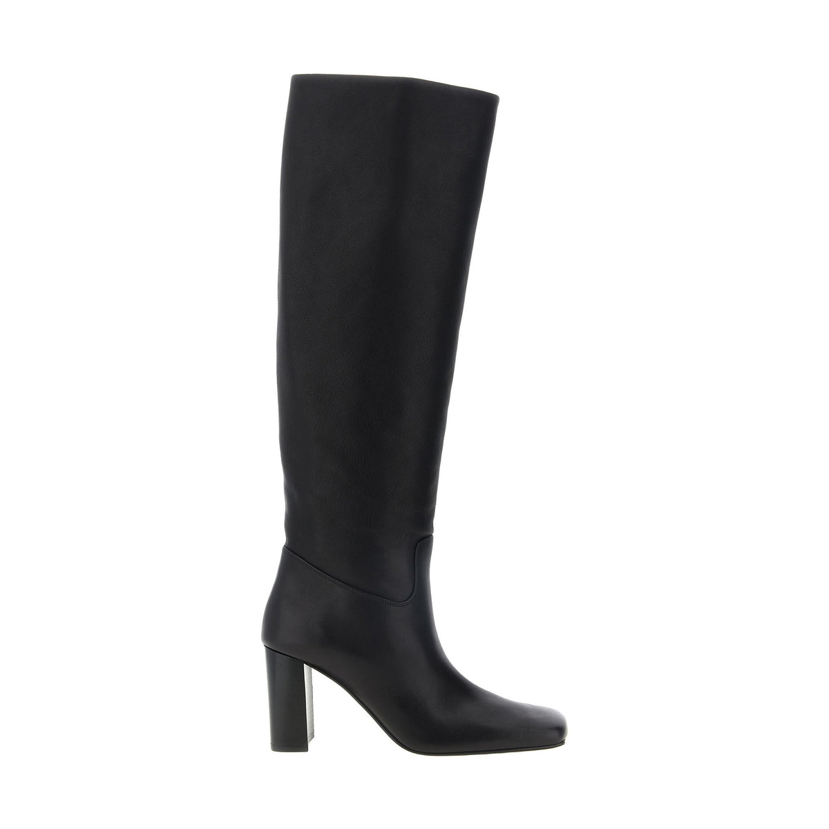 Black Calfskin Over The Knee