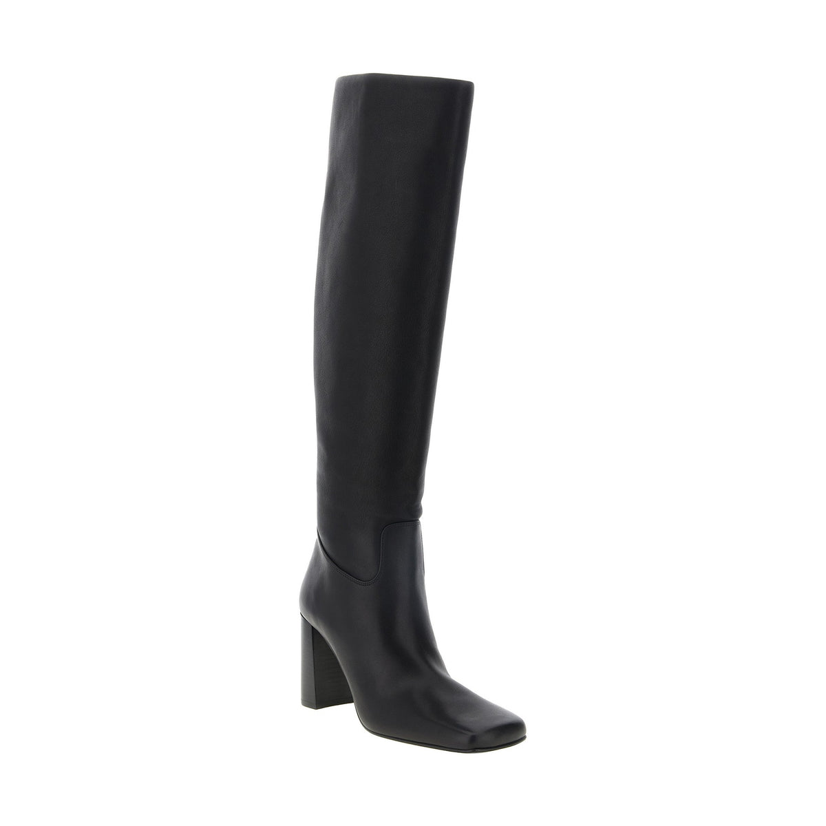 Black Calfskin Over The Knee