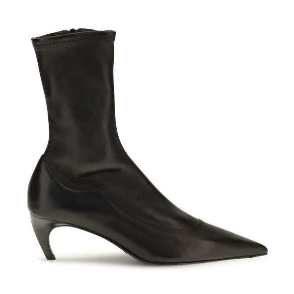 Black Calf Leather Bos Taurus Ankle Boots
