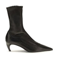 Black Calf Leather Bos Taurus Ankle Boots