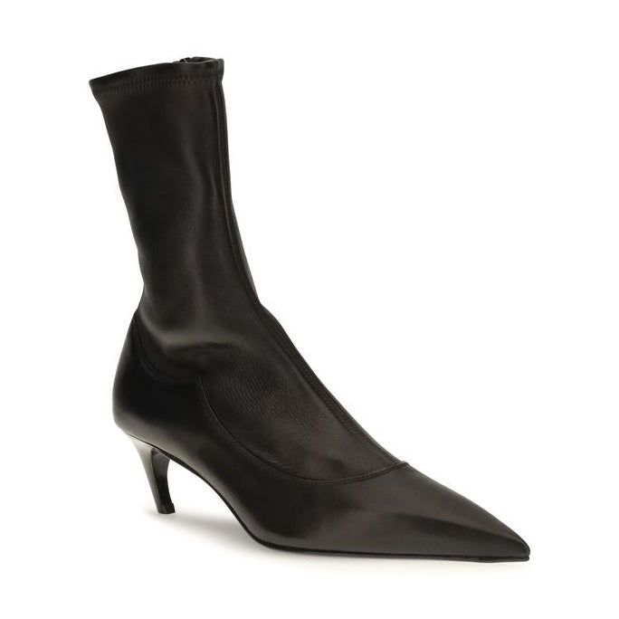 Black Calf Leather Bos Taurus Ankle Boots