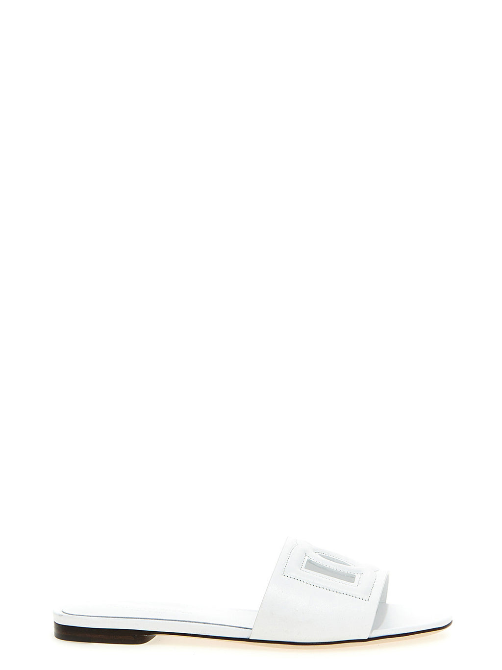White Calfskin Slides