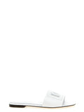White Calfskin Slides