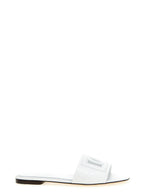 White Calfskin Slides