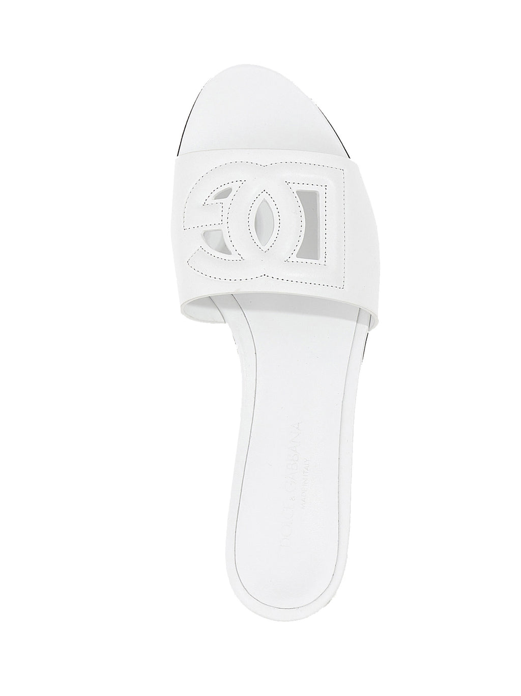 White Calfskin Slides