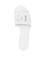 White Calfskin Slides