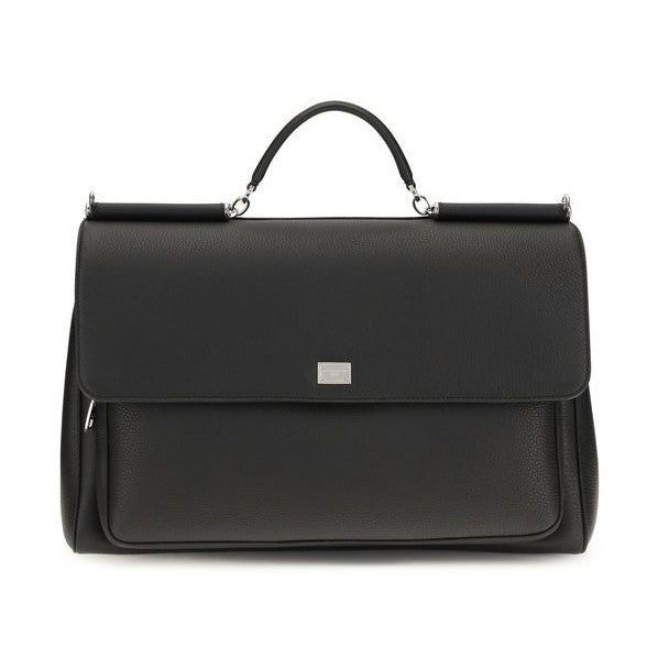 Black Calf Leather Bos Taurus Handbag