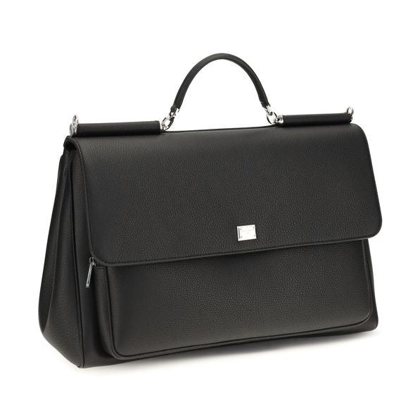 Black Calf Leather Bos Taurus Handbag